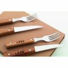 Set de Couverts à Steak Personnalisé – Coffret en Acacia