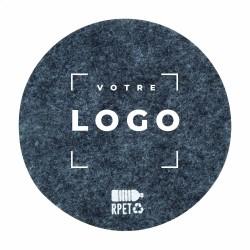 Sous-verre rond en feutrine RPET personnalisable – Goodie éco