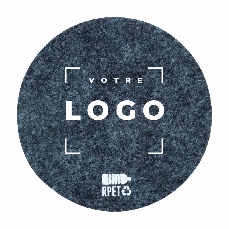 Sous-verre rond en feutrine RPET personnalisable – Goodie éco
