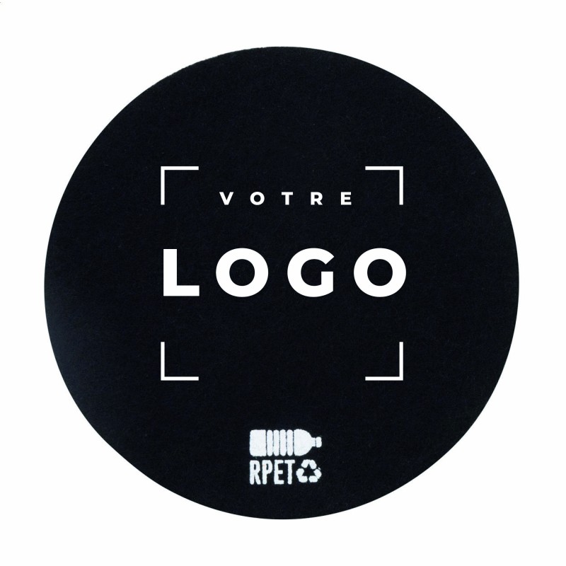 Sous-verre rond en feutrine RPET personnalisable – Goodie éco