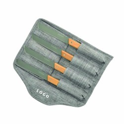 Set de 4 Couteaux de Table en Bambou avec Lames Titane