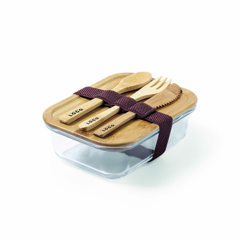 Boîte à lunch en verre et bambou 700 ml – Lunch box écologique