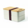 Lunch box 1,4 L en PP avec couvercle bambou – 2 compartiments