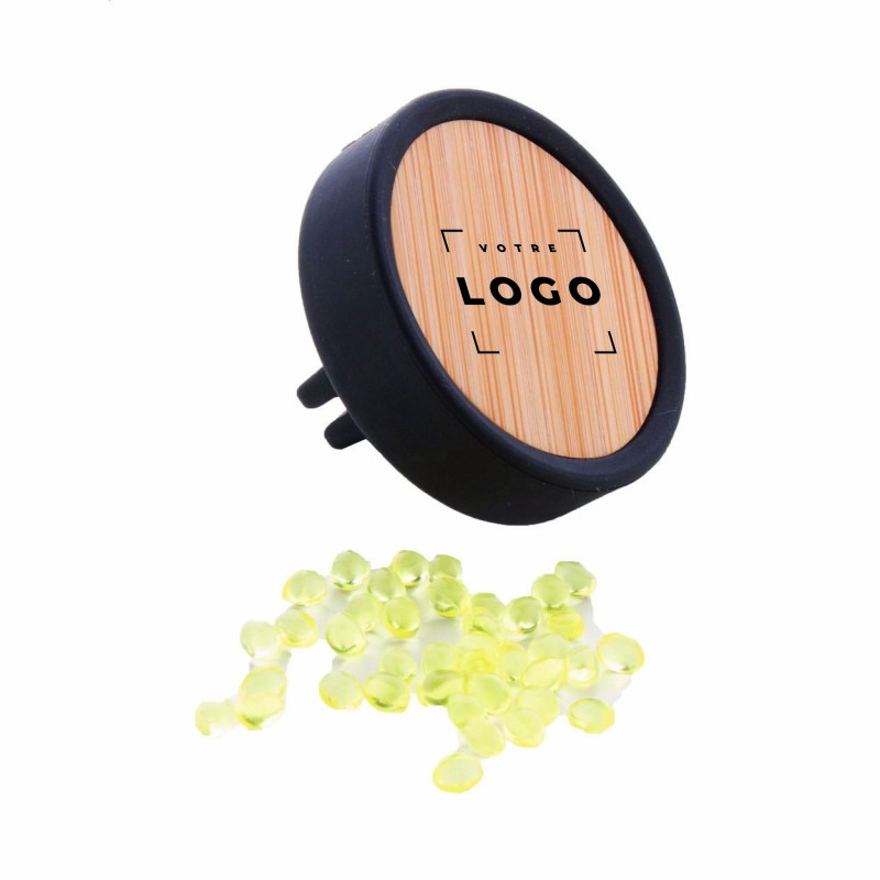 Désodorisant de Voiture Silicone et Bambou – Cadeau d’Entreprise