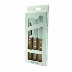 Set de 3 couteaux de cuisine en inox 13/0 et bois massif