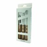 Set de 3 couteaux de cuisine en inox 13/0 et bois massif
