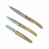 Set de 3 couteaux de cuisine en inox 13/0 et bois massif