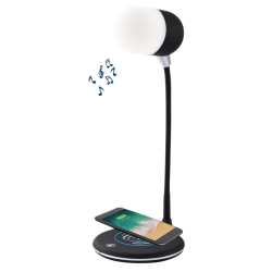 Lampe enceinte avec chargeur et enceinte Bluetooth intégrée – luminaire pratique et multifonctions pour bureau ou maison