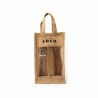 Sac Jute Laminé 2 Bouteilles – Goodie Pratique & Personnalisable