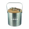 Seau à glace double paroi en inox avec couvercle bambou
