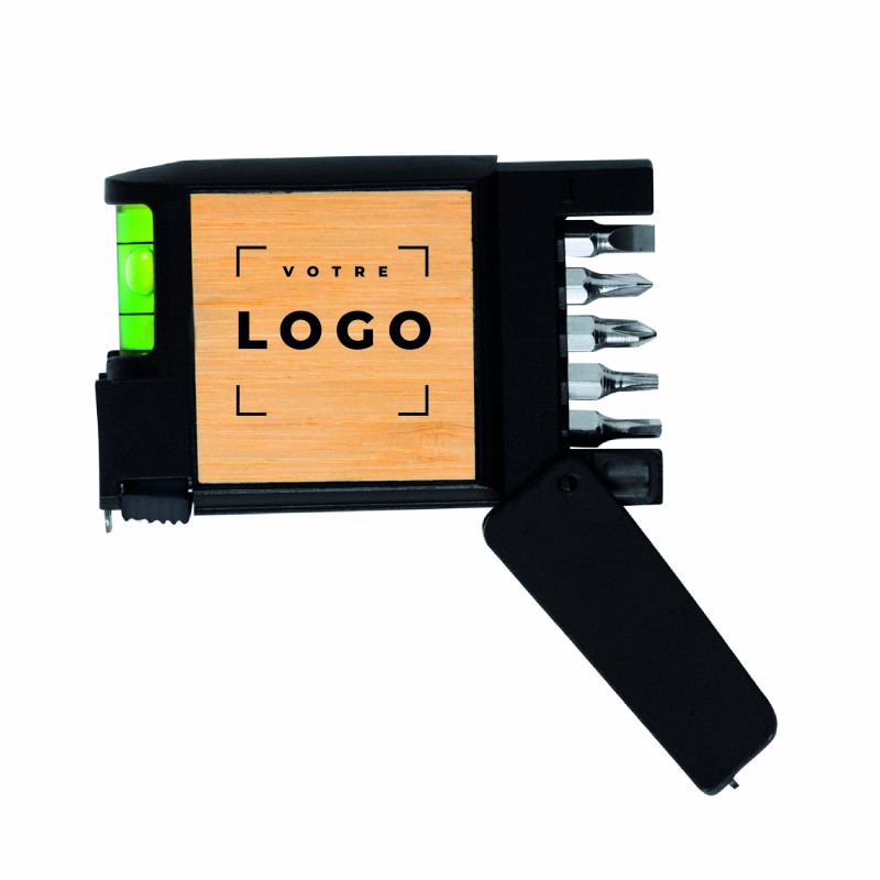 Mètre multioutil 3m – Bambou et ABS, 7 fonctions