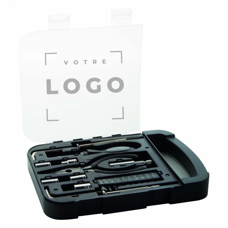 Set d’outils 22 pièces – Valise plastique personnalisable
