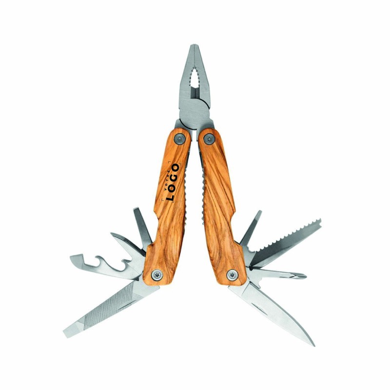 Pince multi-fonctions 12 fonctions – Manche bois personnalisable