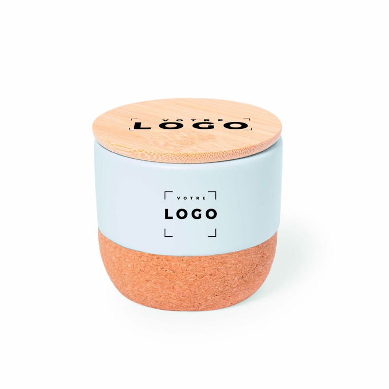 Bougie parfumée lin – Céramique, liège et bambou
