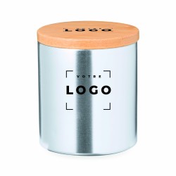 Bougie parfumée vanille – Métal, bambou et personnalisable