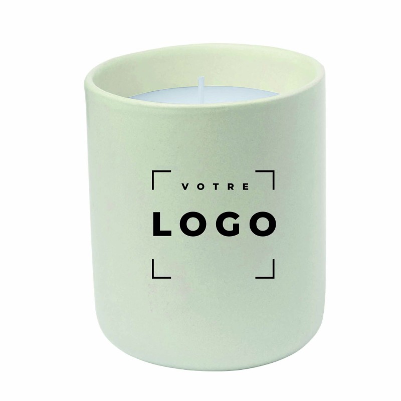 Bougie aromatique vanille – Céramique ou verre personnalisable