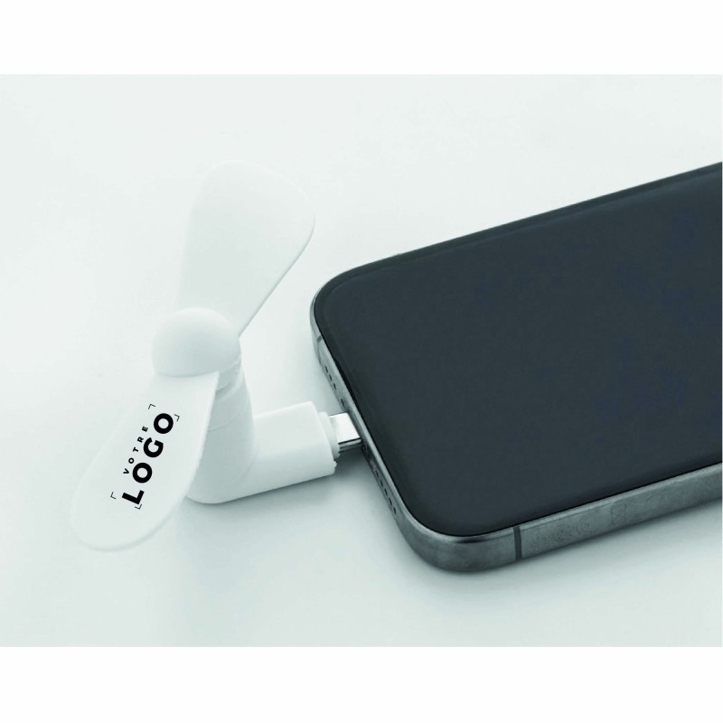 Ventilateur téléphone portable USB-C – Compact et personnalisable