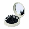 Brosse à cheveux pliable en paille de blé avec miroir