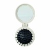 Brosse à cheveux pliable en paille de blé avec miroir