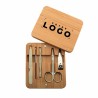 Set manucure 5 pièces en acier inoxydable – Boîte bambou