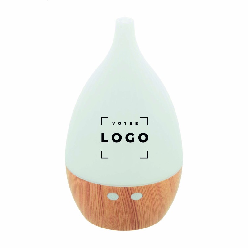 Humidificateur de bureau LED en plastique recyclé – Design bois