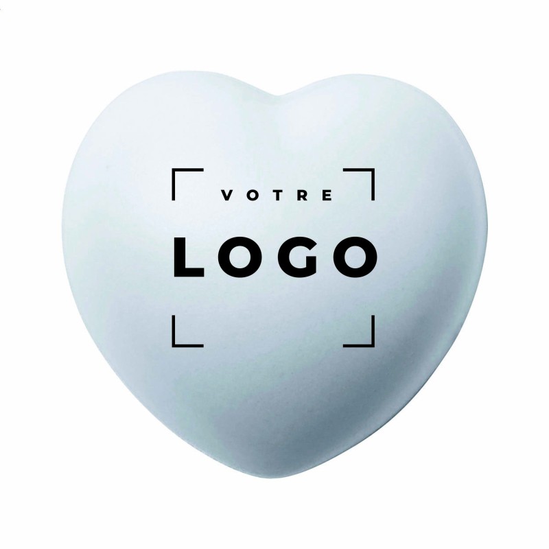 Balle anti-stress en forme de cœur en mousse PU – Objet publicitaire