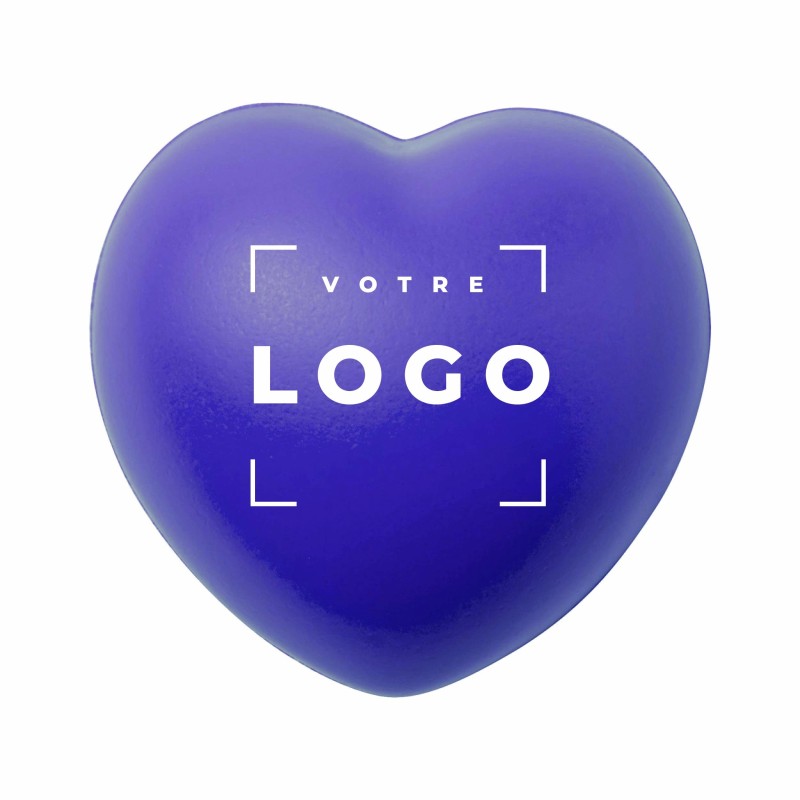 Balle anti-stress en forme de cœur en mousse PU – Objet publicitaire