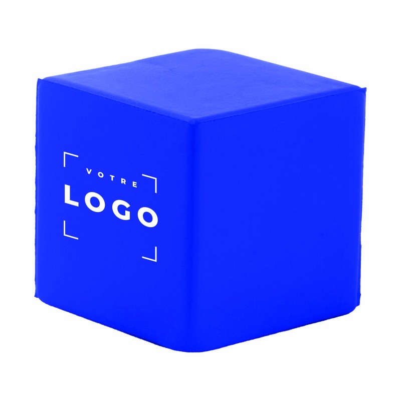 Balle anti-stress cube personnalisée – Goodie entreprise
