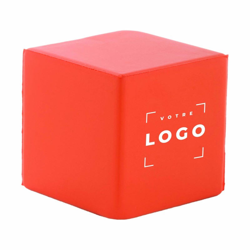 Balle anti-stress cube personnalisée – Goodie entreprise