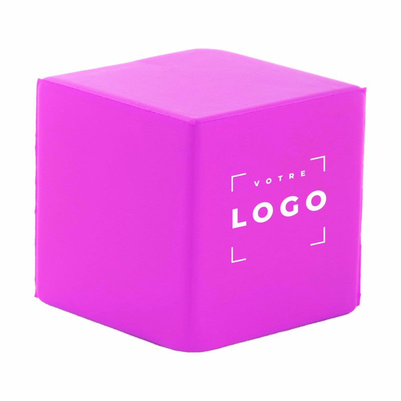 Balle anti-stress cube personnalisée – Goodie entreprise
