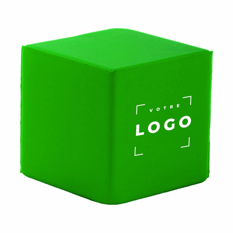 Balle anti-stress cube personnalisée – Goodie entreprise