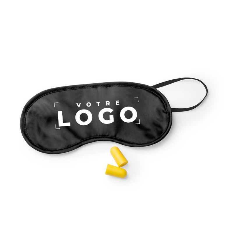 Ensemble de voyage personnalisé – Masque et bouchons d’oreille