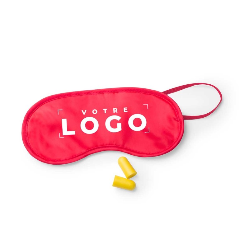 Ensemble de voyage personnalisé – Masque et bouchons d’oreille