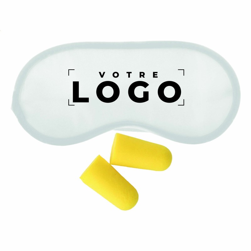 Set de voyage masque et bouchons d’oreille – Accessoire personnalisé