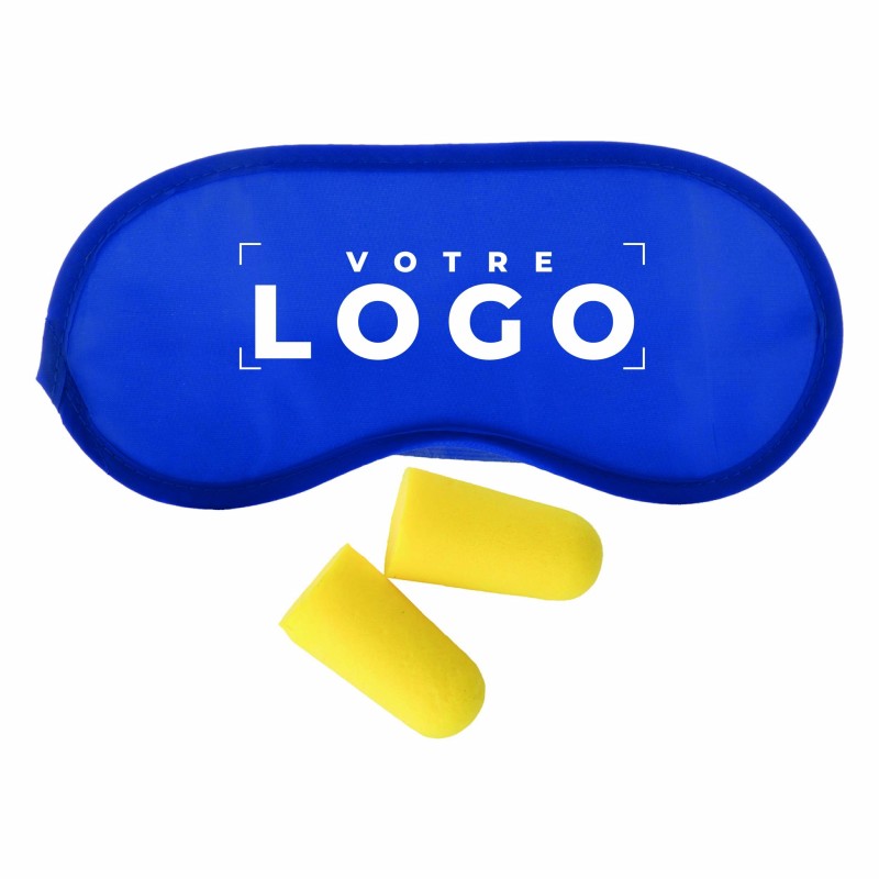 Set de voyage masque et bouchons d’oreille – Accessoire personnalisé