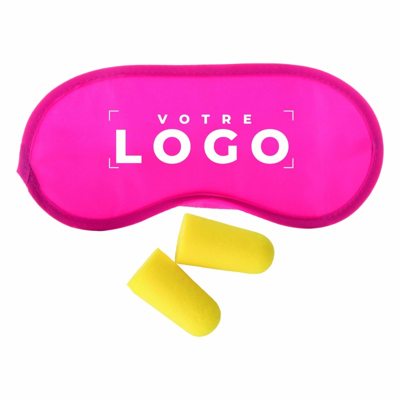 Set de voyage masque et bouchons d’oreille – Accessoire personnalisé