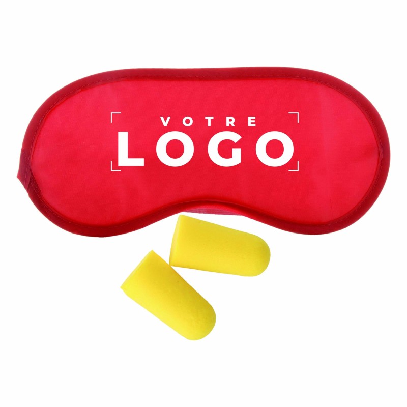 Set de voyage masque et bouchons d’oreille – Accessoire personnalisé