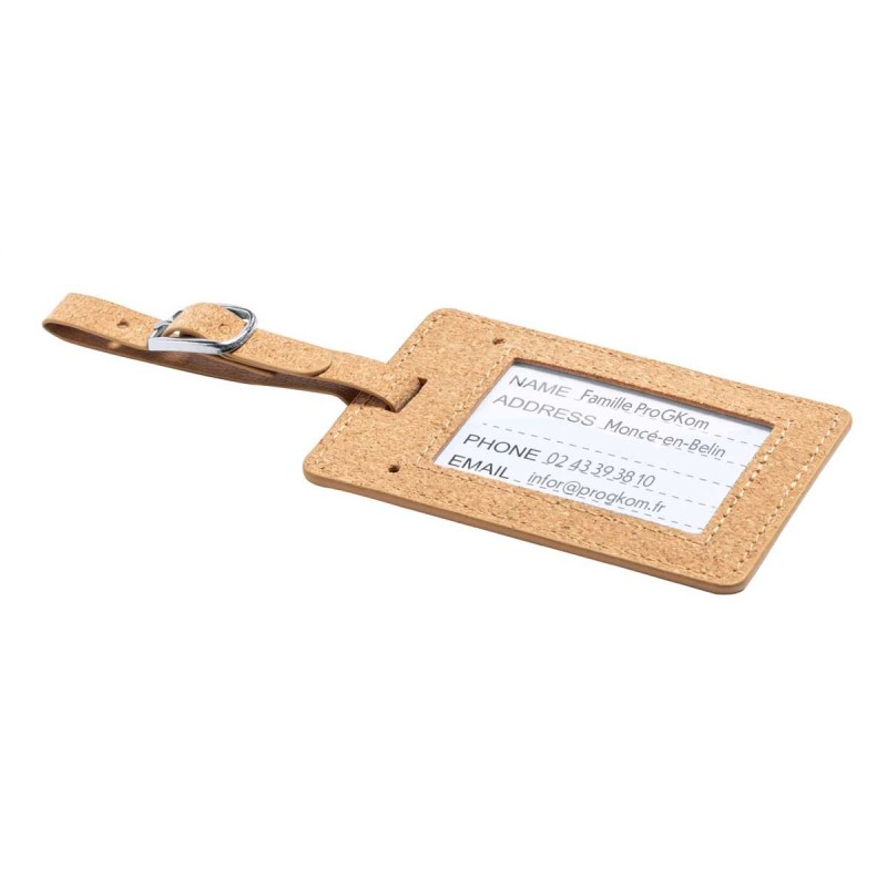 Étiquette à bagage en liège personnalisée – Goodies écologiques