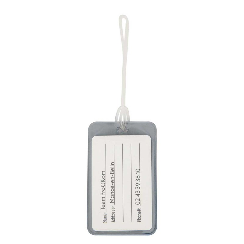 Étiquette à bagages en PVC personnalisée – Goodies voyage entreprise