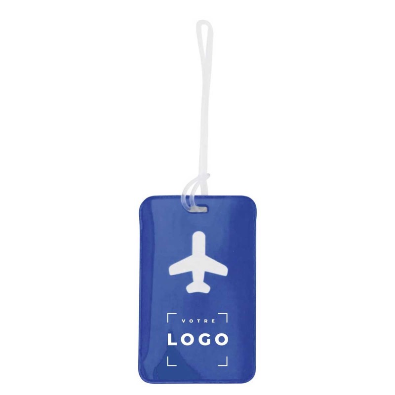 Étiquette à bagages en PVC personnalisée – Goodies voyage entreprise