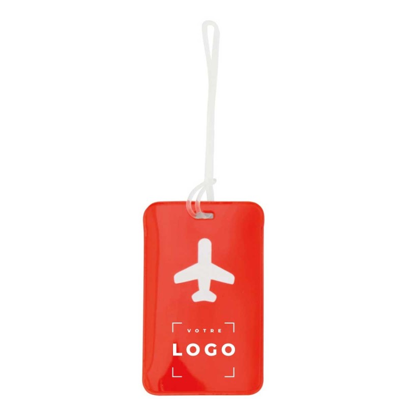 Étiquette à bagages en PVC personnalisée – Goodies voyage entreprise