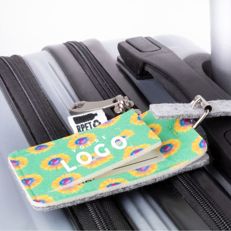 Étiquette à bagage RPET personnalisée – Goodies responsables