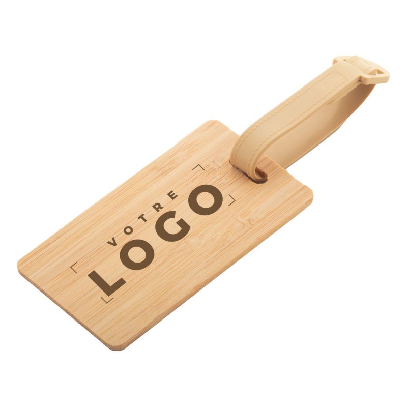 Étiquette à bagage en bambou – Goodies voyage écoresponsables