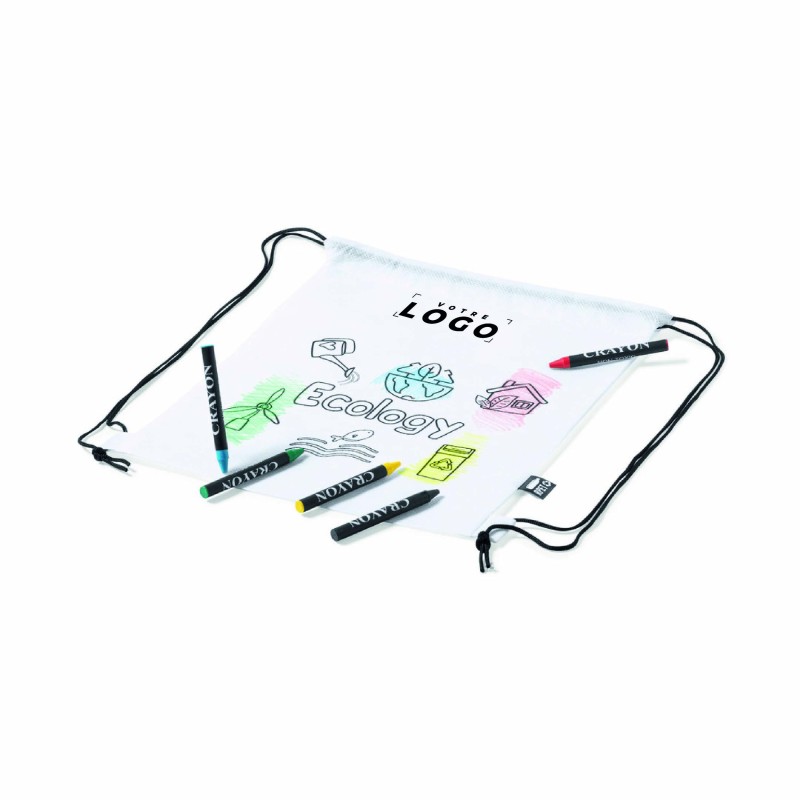 Sac à dos à cordes RPET personnalisable à colorier | Responsables