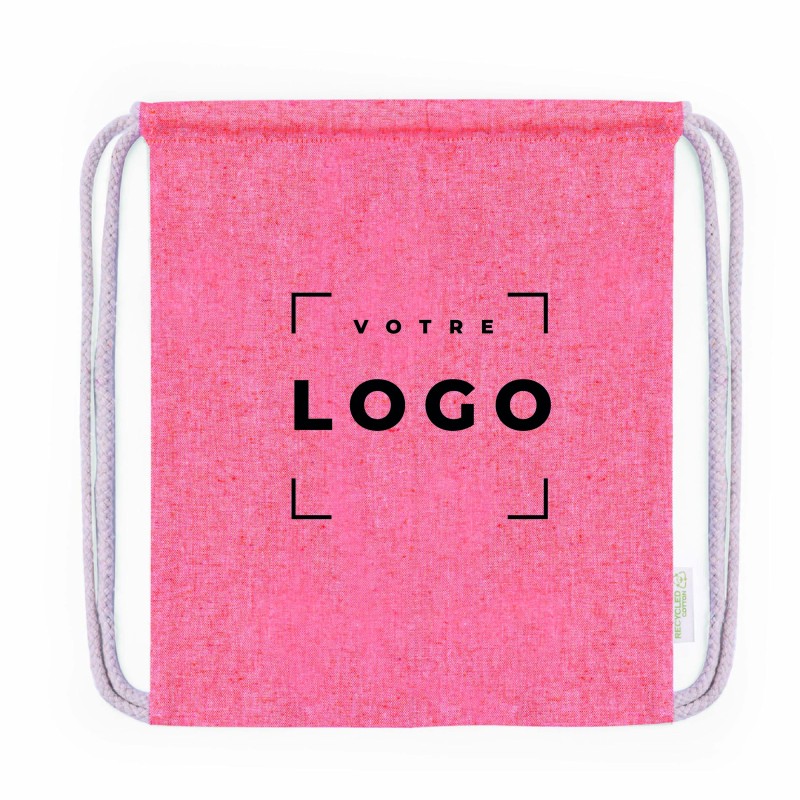 Sac à cordes en coton recyclé personnalisable | Goodies responsables