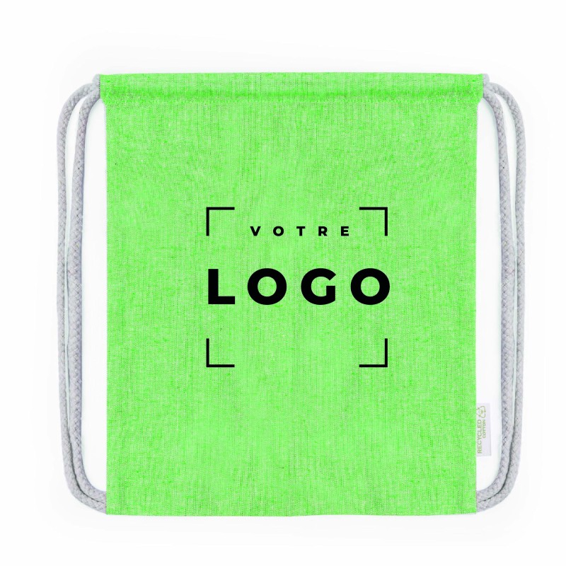 Sac à cordes en coton recyclé personnalisable | Goodies responsables