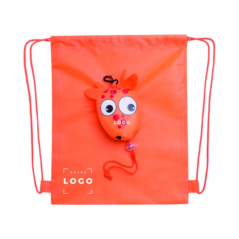 Sac à dos enfant pliable à cordelettes personnalisable | Goodies
