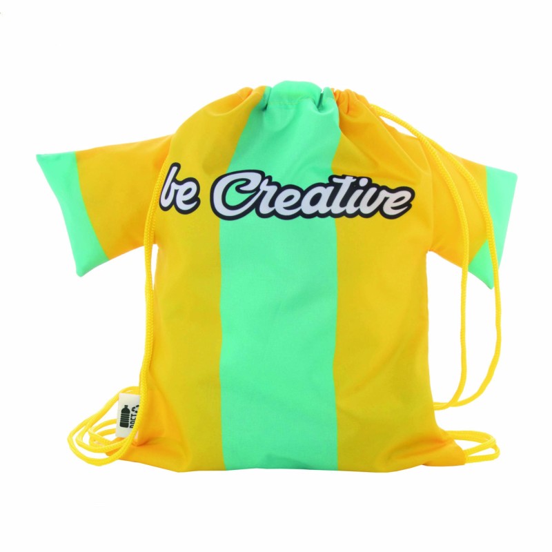 Sac à cordon enfant en forme de t-shirt personnalisable | Goodies RPET