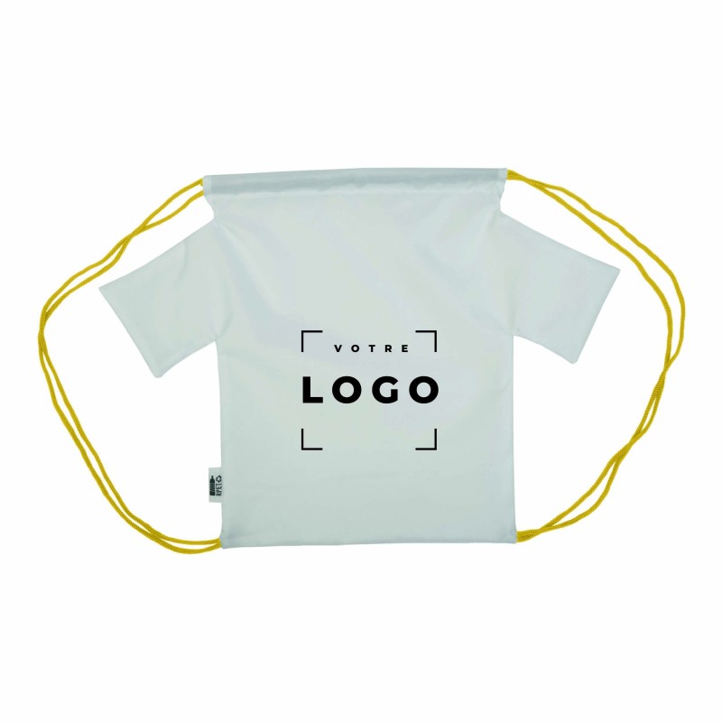 Sac à cordon enfant en forme de t-shirt personnalisable | Goodies RPET