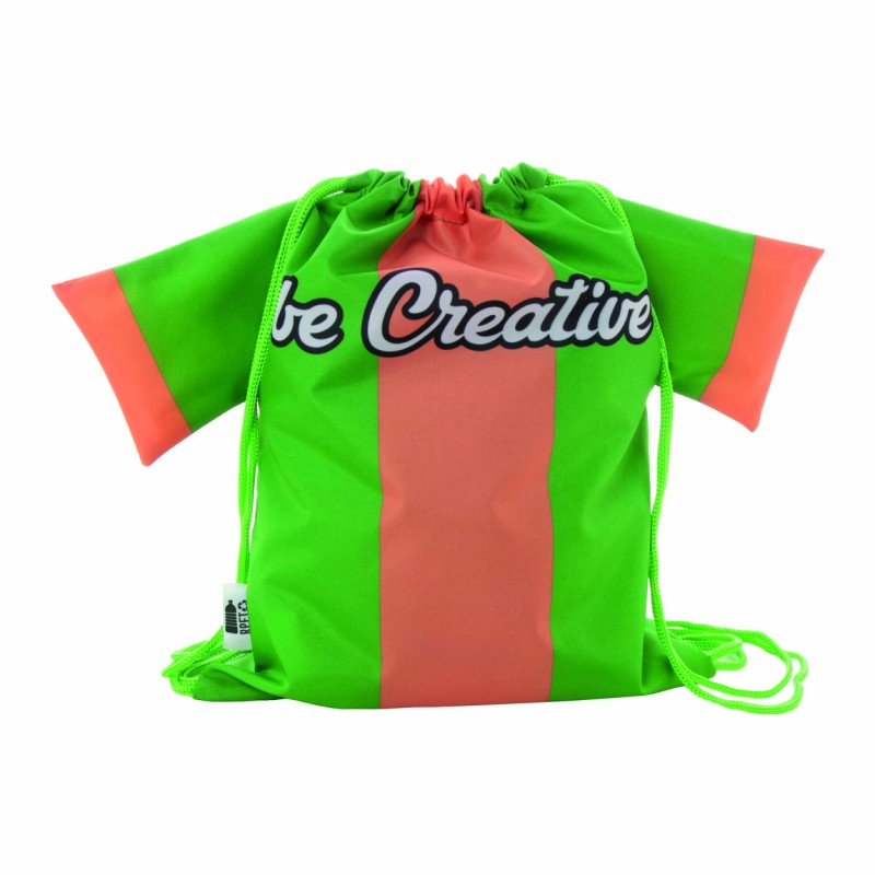 Sac à cordon enfant en forme de t-shirt personnalisable | Goodies RPET